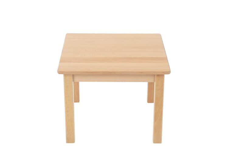 Square activity table in solid beech – MJK Furniture