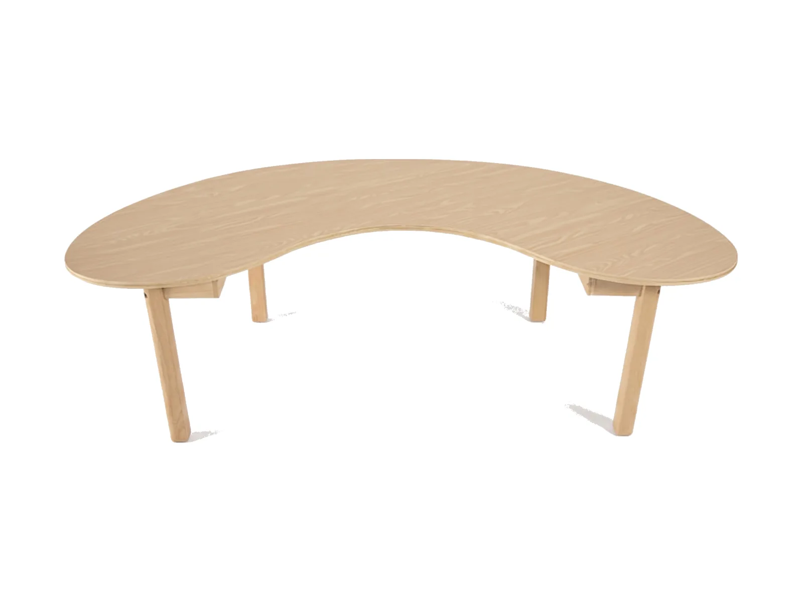 MJK TB-305 solid beech kidney / horseshoe children's table for small-group early-learning