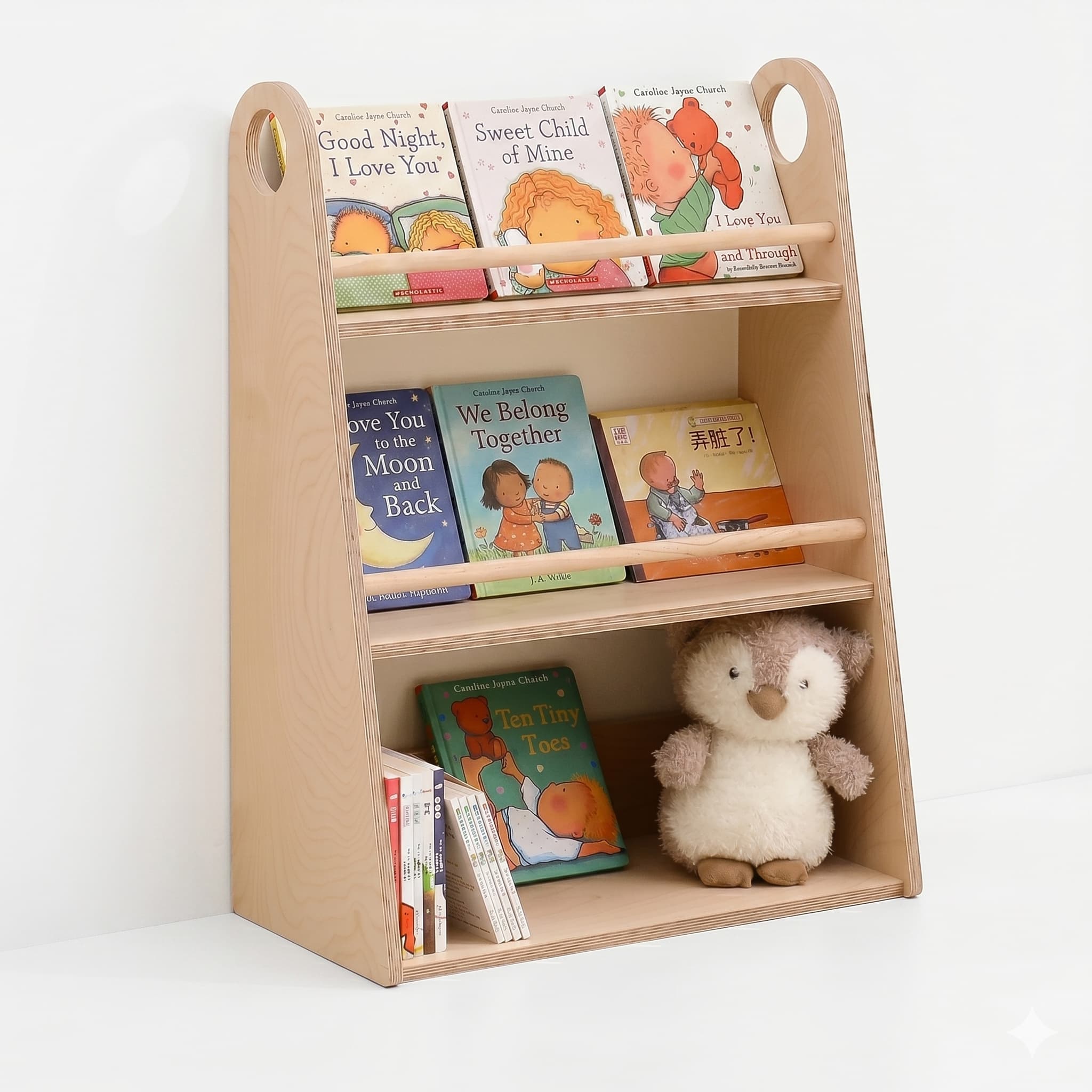 4-tier book display shelf with books – MJK Furniture