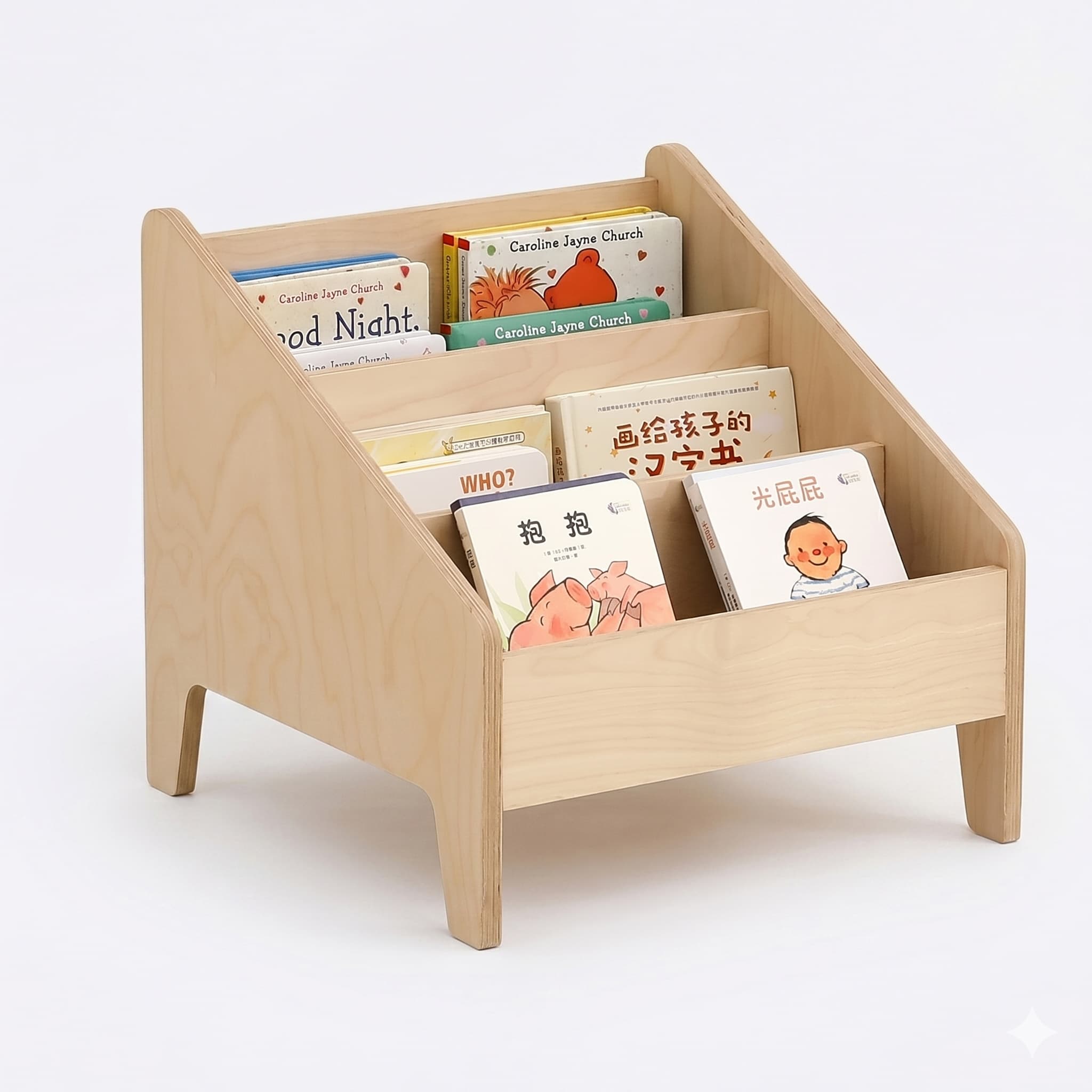 4-tier book display shelf with toy – MJK Furniture