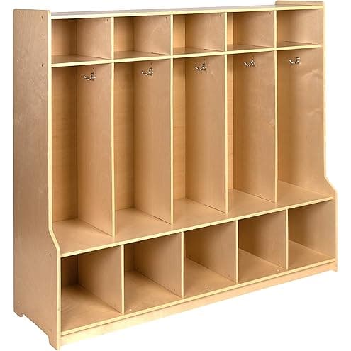 6-bay tall coat locker with cubbies – MJK Furniture