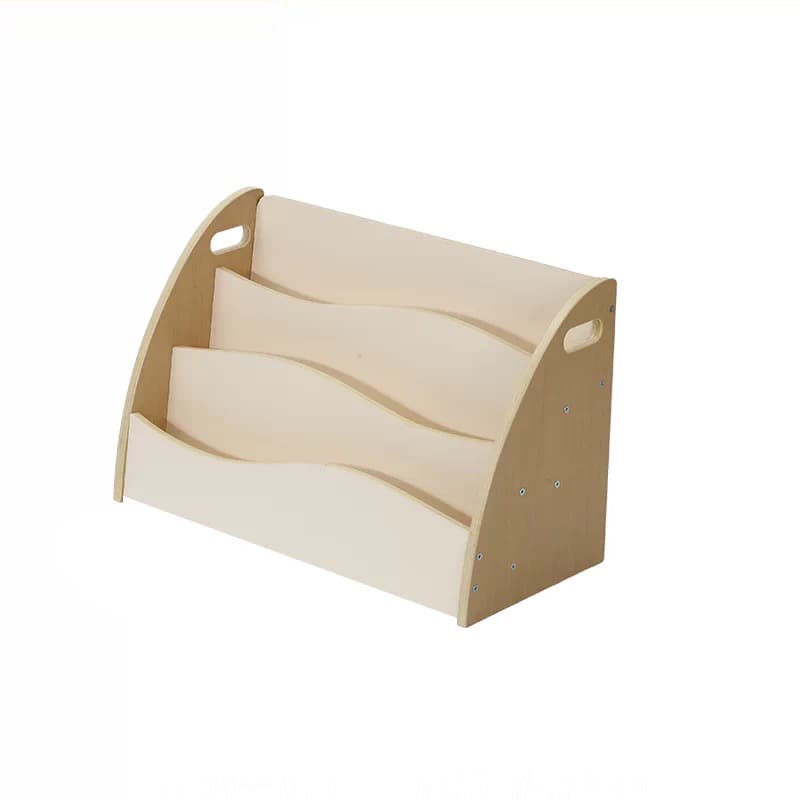 Small mobile book cart in birch plywood – MJK Furniture