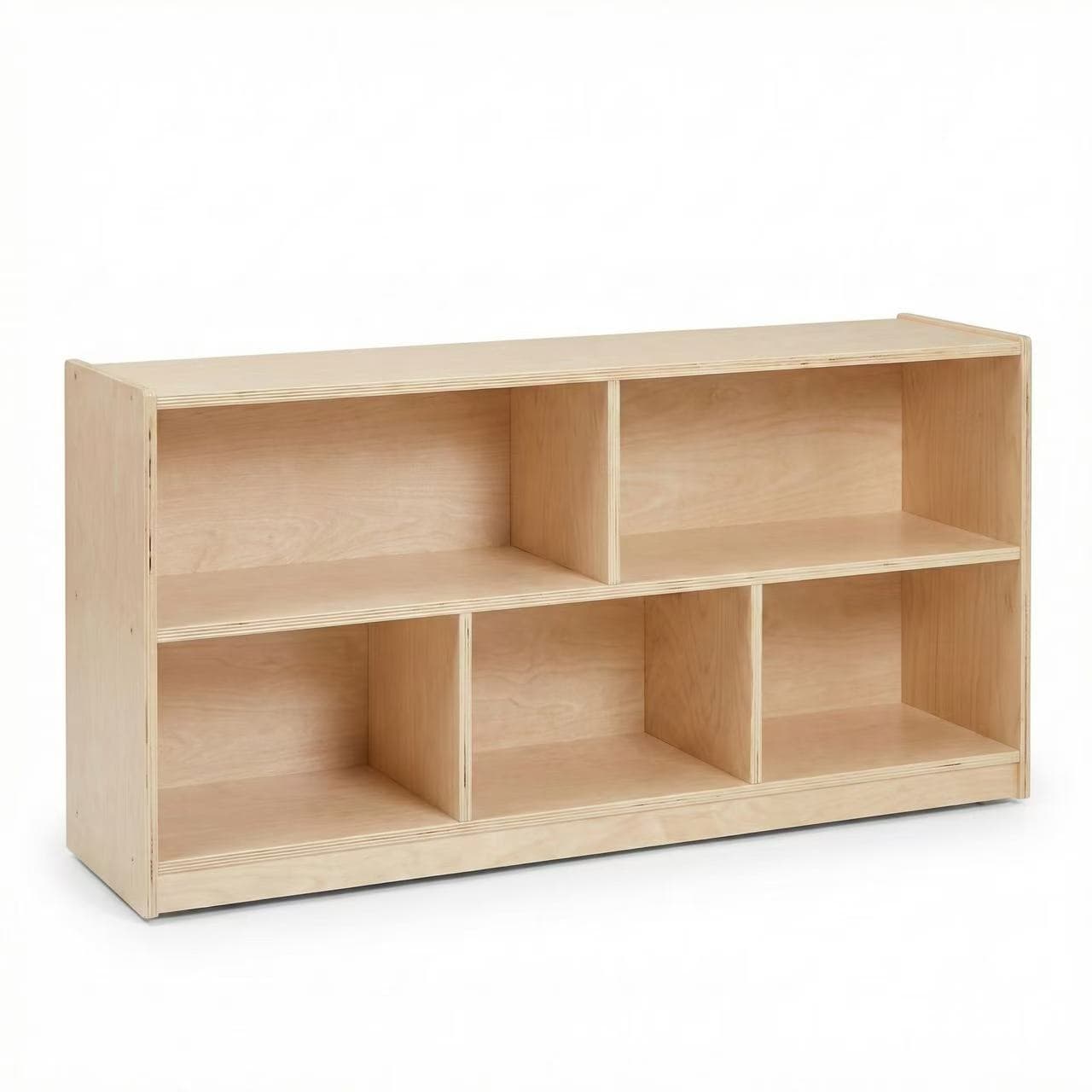 2-tier 5-cube storage cabinet in birch plywood – MJK Furniture