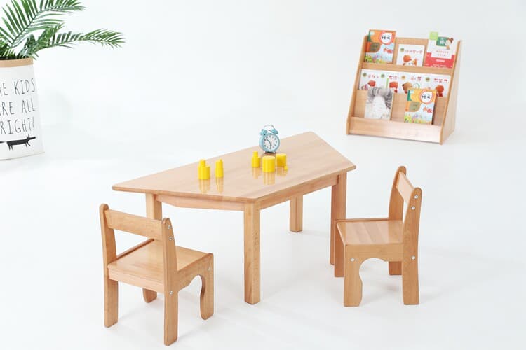 Beech table and chair set in classroom scene – MJK Furniture