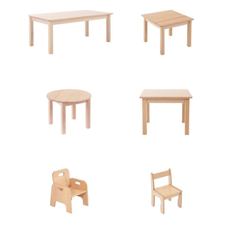 Montessori tables and chairs product range – MJK Furniture